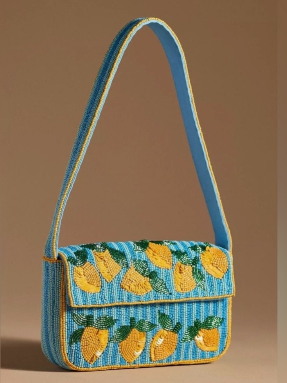 Anthropologie The Fiona Beaded Bag: Food & Drink Edition Lemons